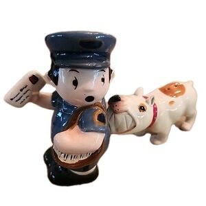 GRRR! Postman /Mailman Biting Bulldog Dog Magnetic Salt Pepper Novelty Shakers